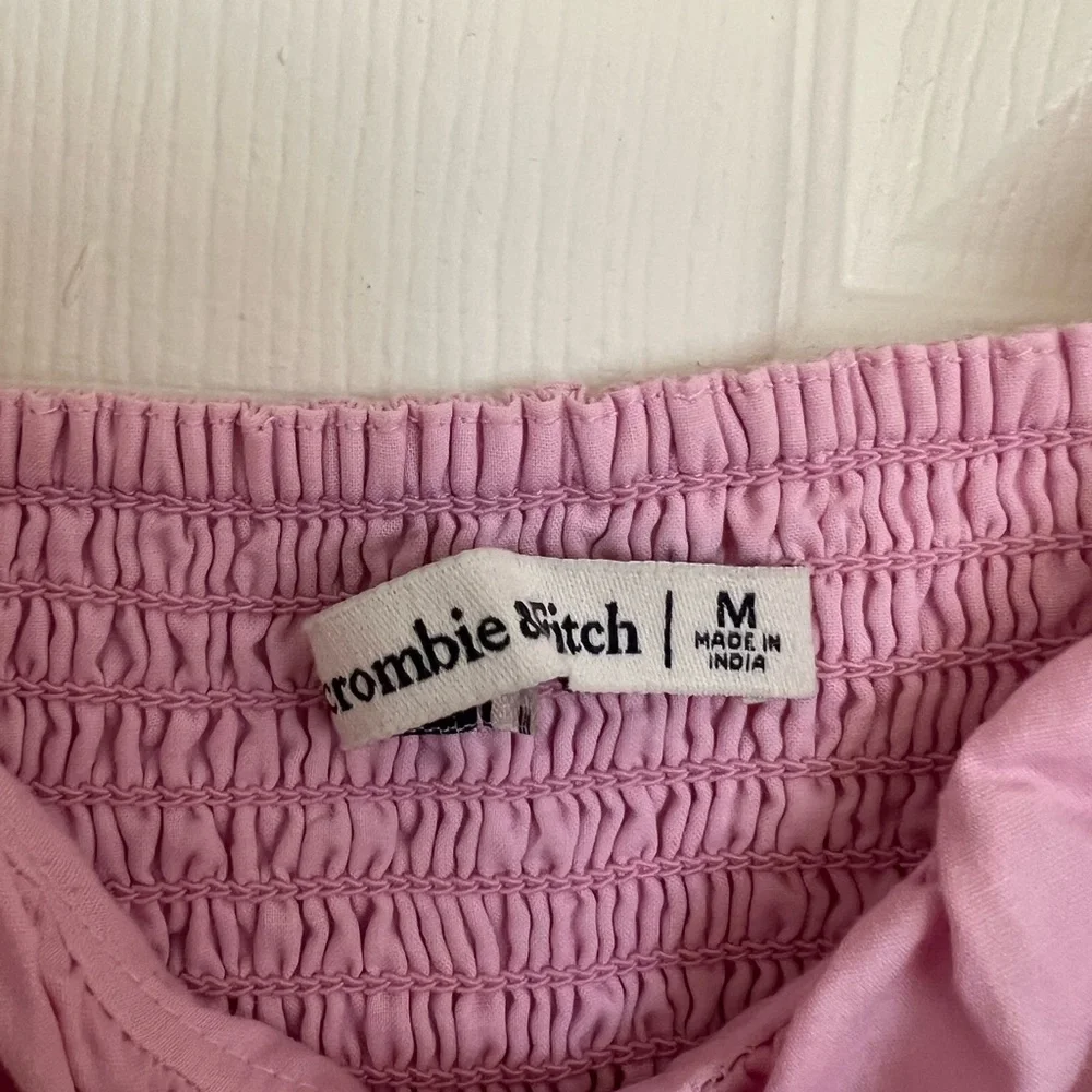 Pink Abercrombie & Fitch Poplin Midaxi Dress